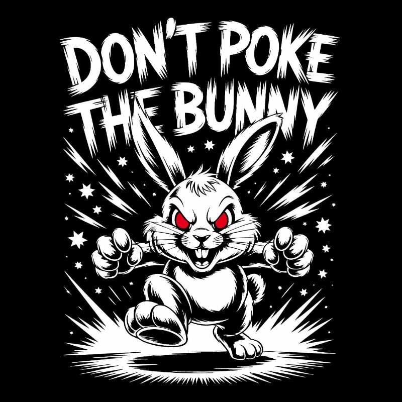 Conception de protestation de lapin en colère