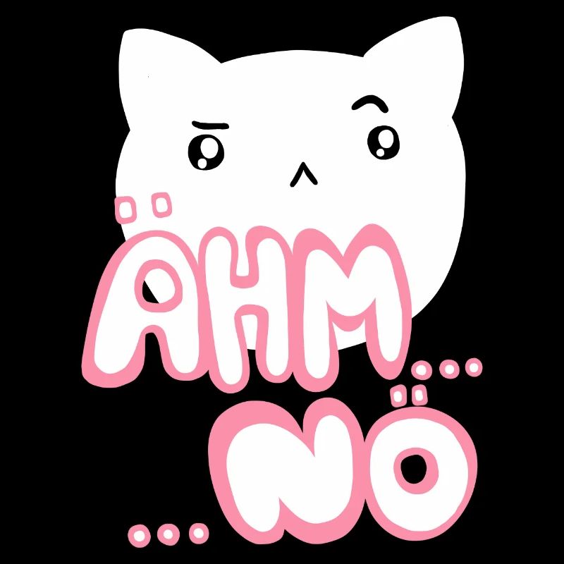 Ähm nö Kawaii Katze rosa