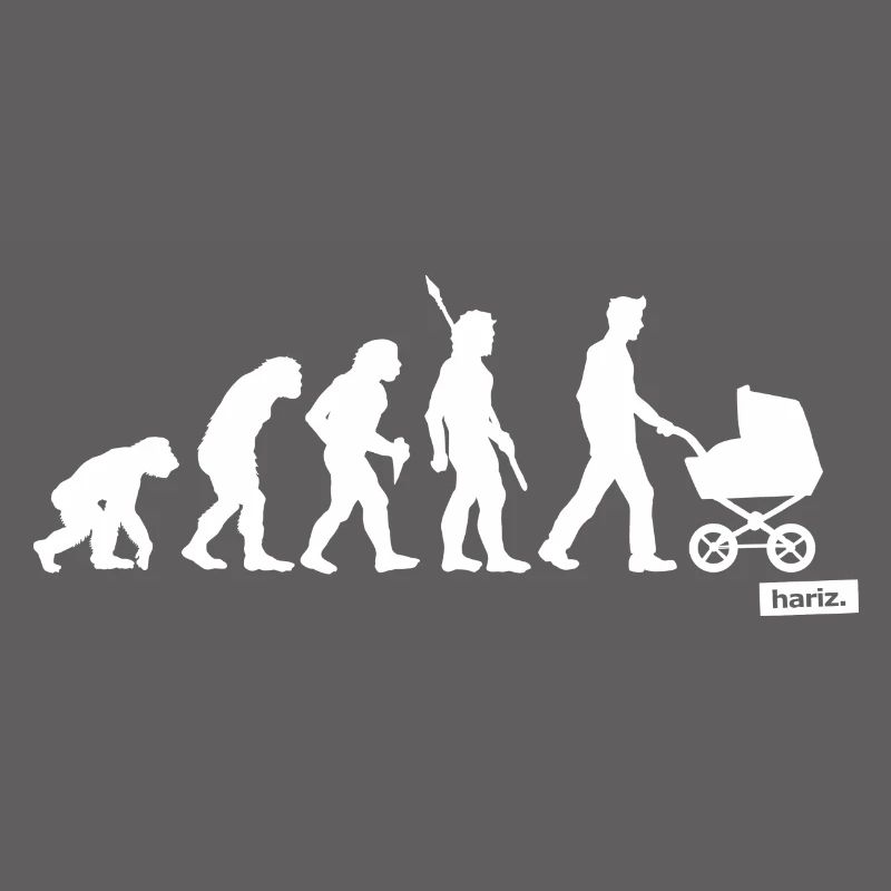 Papa Evolution HARIZ Papa Vatertag Geschenk