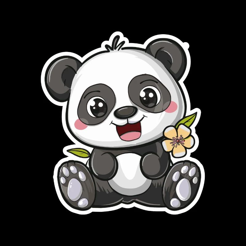 Exubérant Panda Buddy Sticker