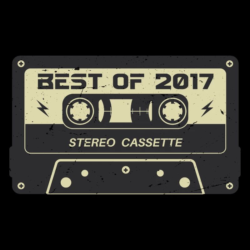 Cassette rétro 2017 millésime 2017 anniversaire 2017