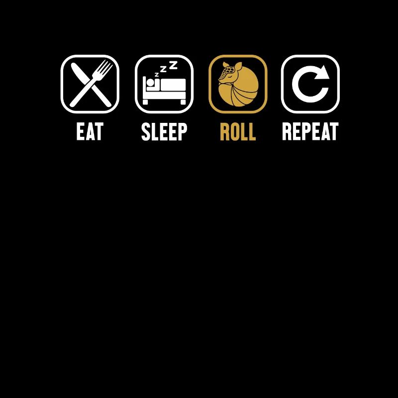 Eat Sleep Roll Repeat Pink Fairy Cingulata Lover