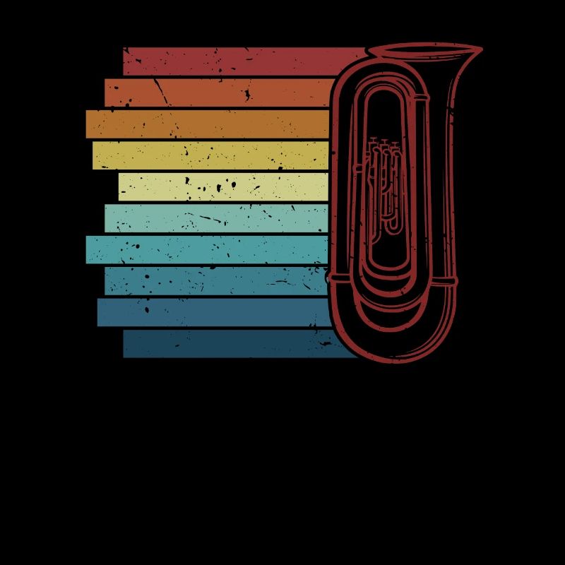 Retro Euphoniumist Instrument Euphonist Player