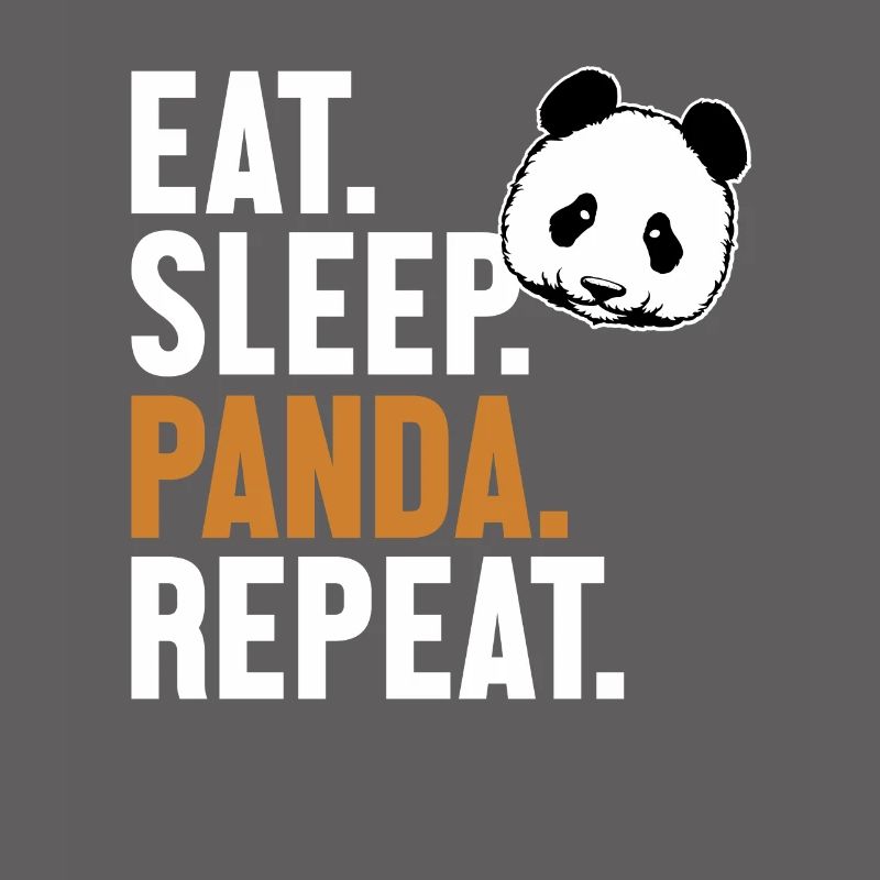 Manger Dormir Panda Répéter Panda Ours Ami Géant