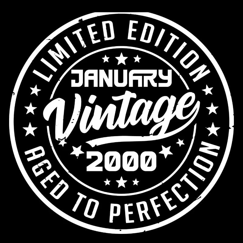Born January 2000 Retro Birthday January 2000
