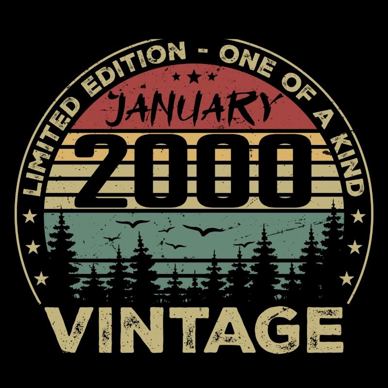 Vintage January 2000 Birthday January 2000