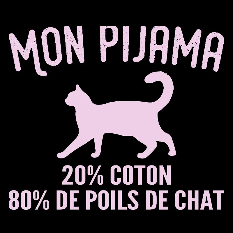 Humorvoller Katzenhaar-Pyjama
