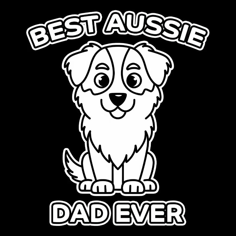 Australian Shepherd Dad Funny Aussie Gift