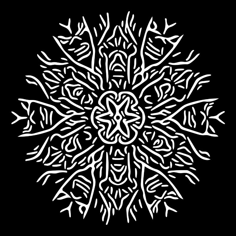Mandala Flower Lines Abstract Shape Pattern