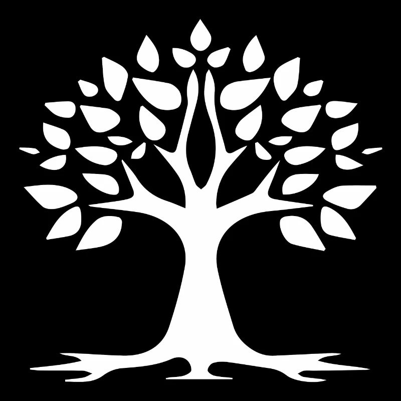 Stilisiertes Baum einfaches Tattoo Logo