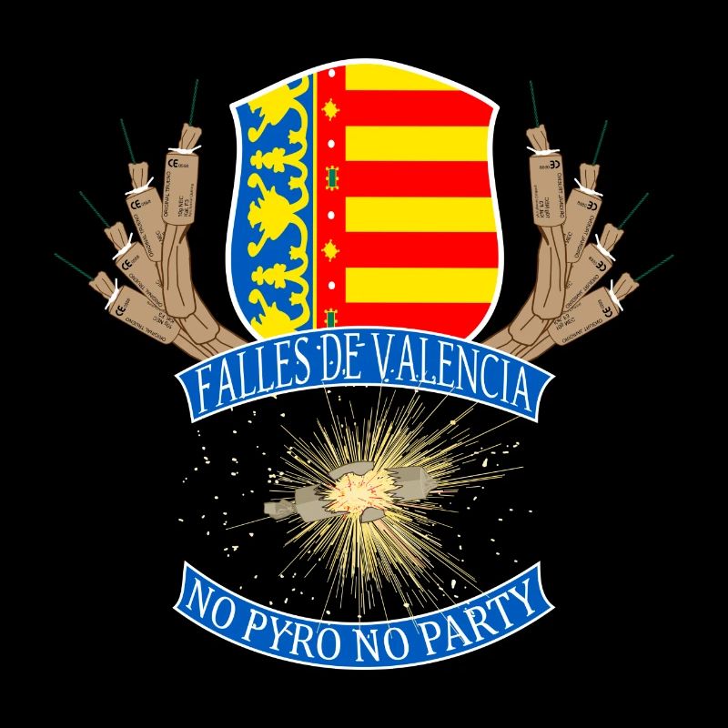 Pyro Fireworks Falles Valencia Flag Party