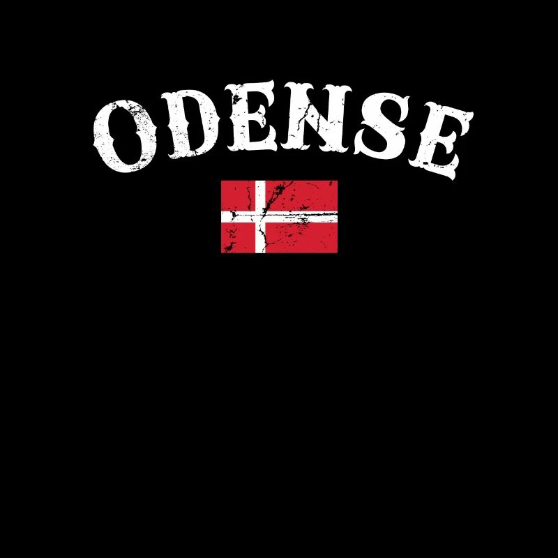 Odense Denmark Vintage Danish Flag Dane