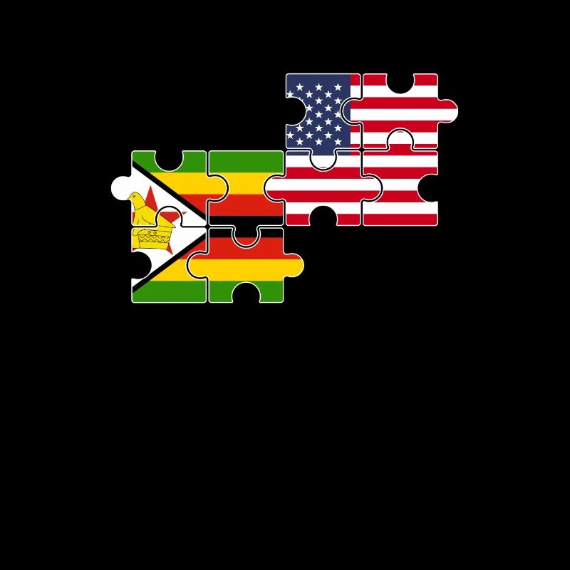 Zimbabwe, Etats-Unis, drapeau, Américain, Zimbabwéen