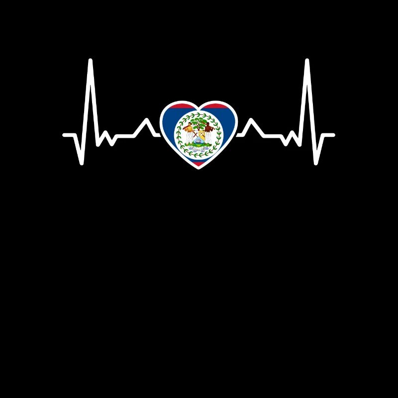 Belize Heartbeat Belizean Flag Belizean