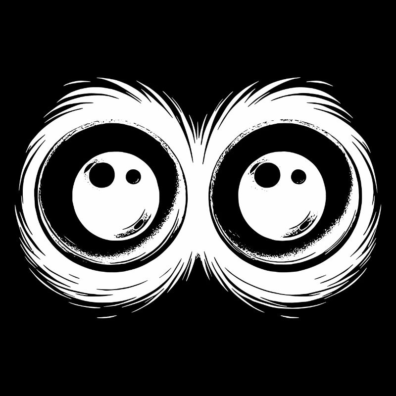 Lustige Augen mit durchdringendem Blick