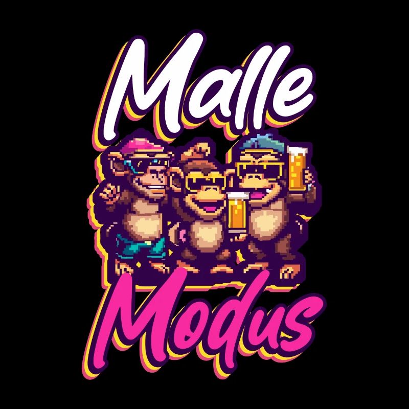 Malle Modus Affe Bier Party Mallorca