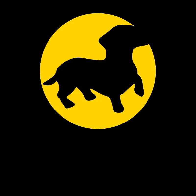 dachshund and moon