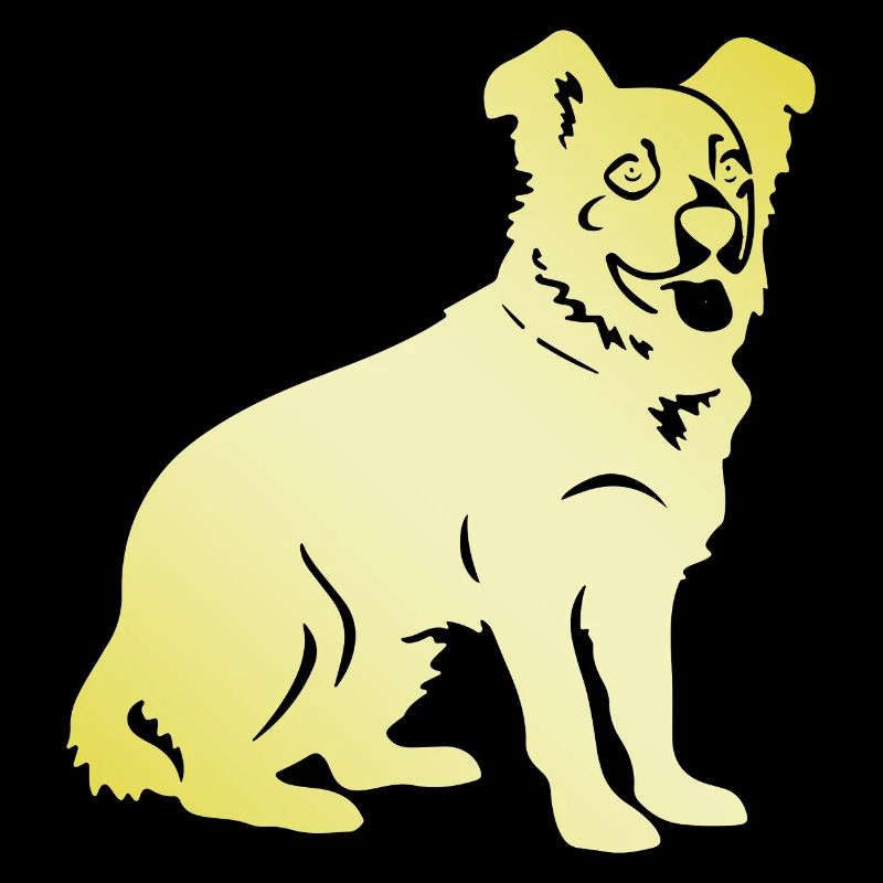 Silhouette de chien corgi