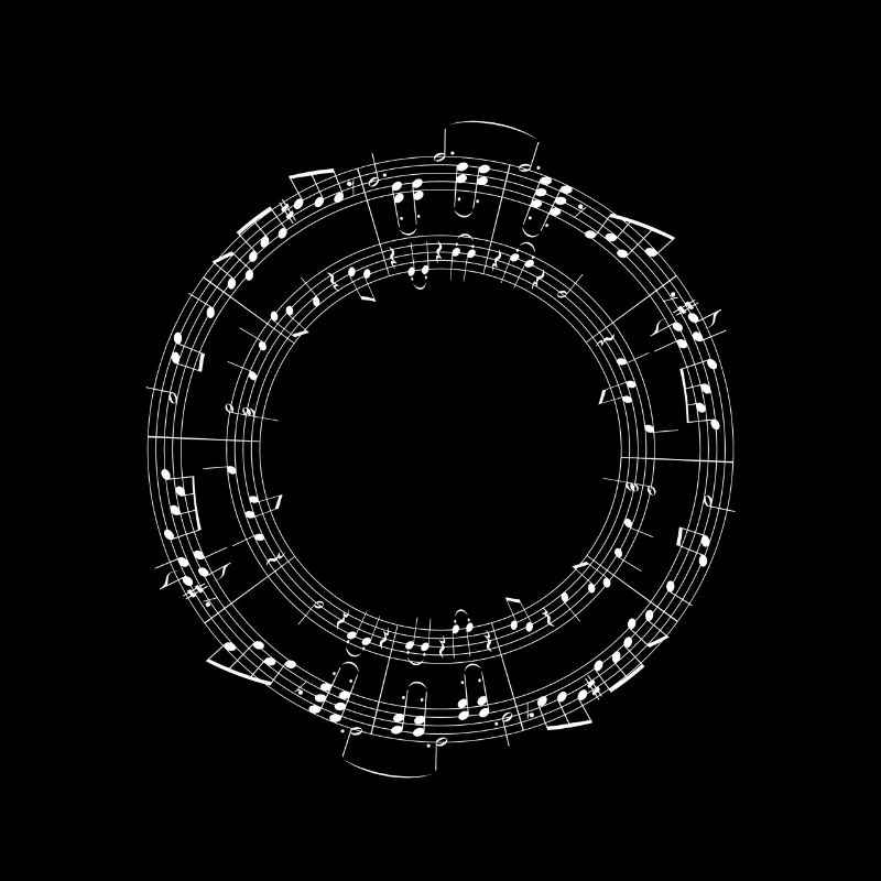Music Notes Round Instrument Orchestra Band Gift