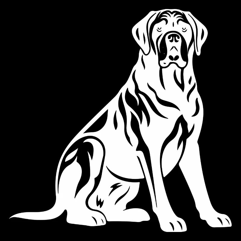 Silhouette de chien Mastiff
