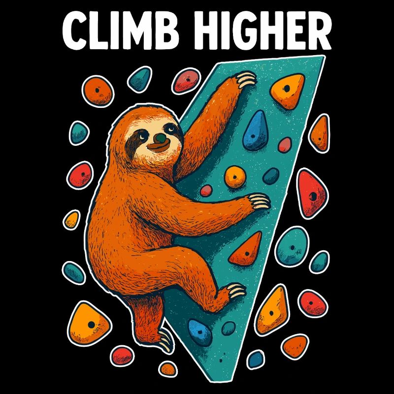 Bouldering Sloth Climbing Gift
