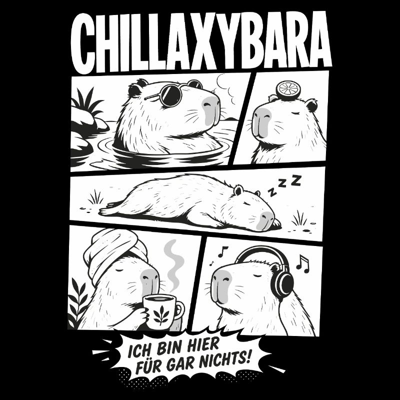 Chillax Capybara Lustiger Comic Stil
