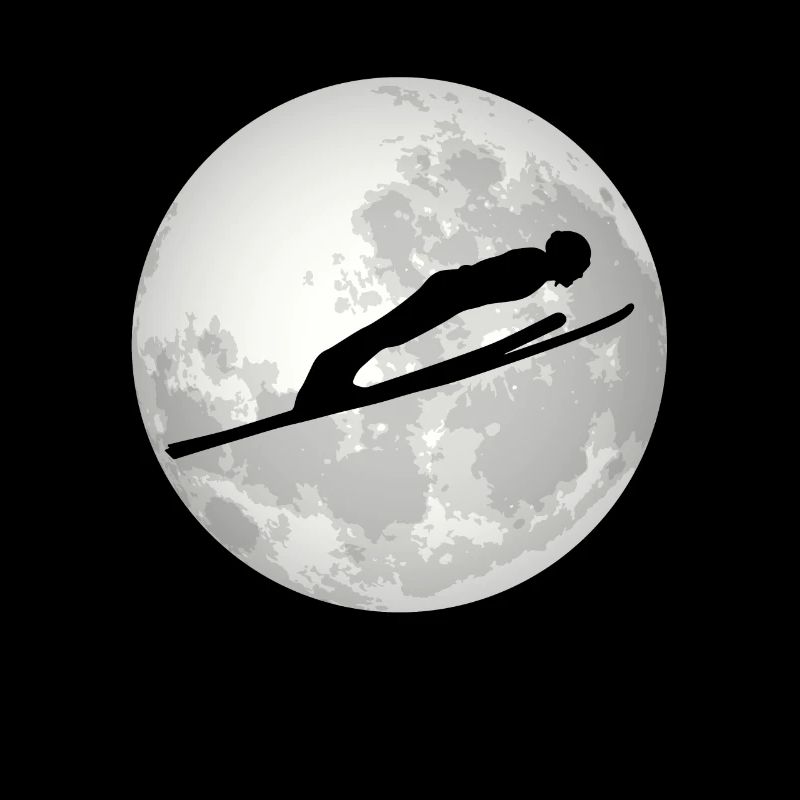 Ski Jumper Moon Gift