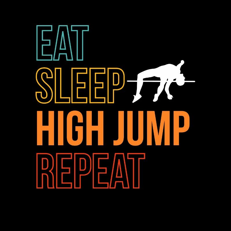 Eat Sleep High Jump Repeat Geschenk Hochsprung