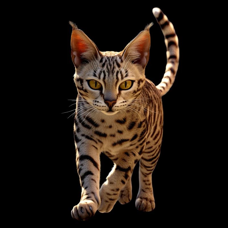 Savannah Chat Chat Maman Mignon Serval Léopard Chats