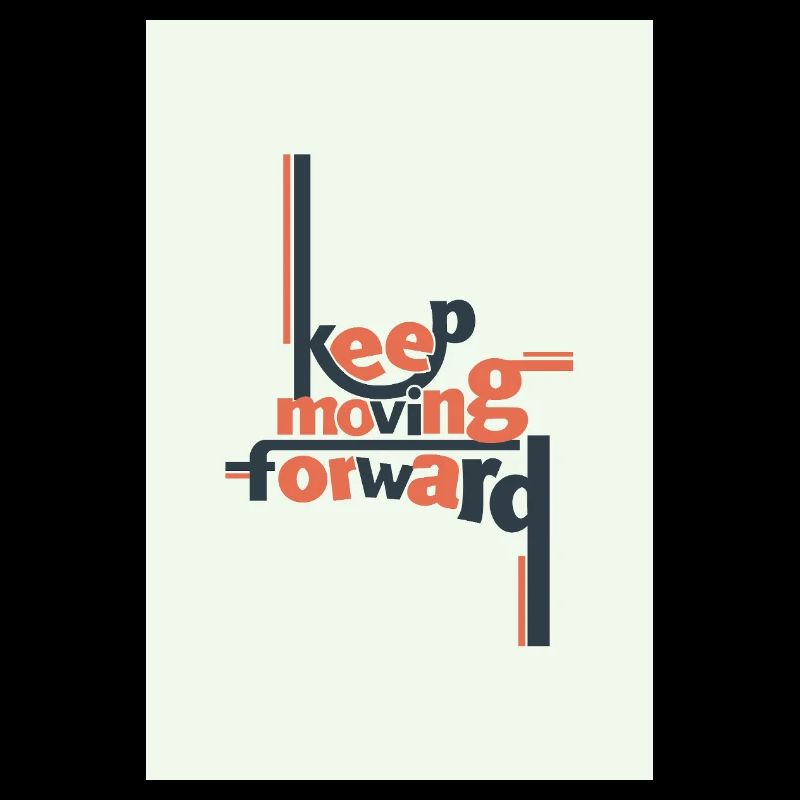 Continuer d’avancer Typographie minimale