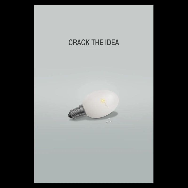 Crack The Idea Minimal Poster Design