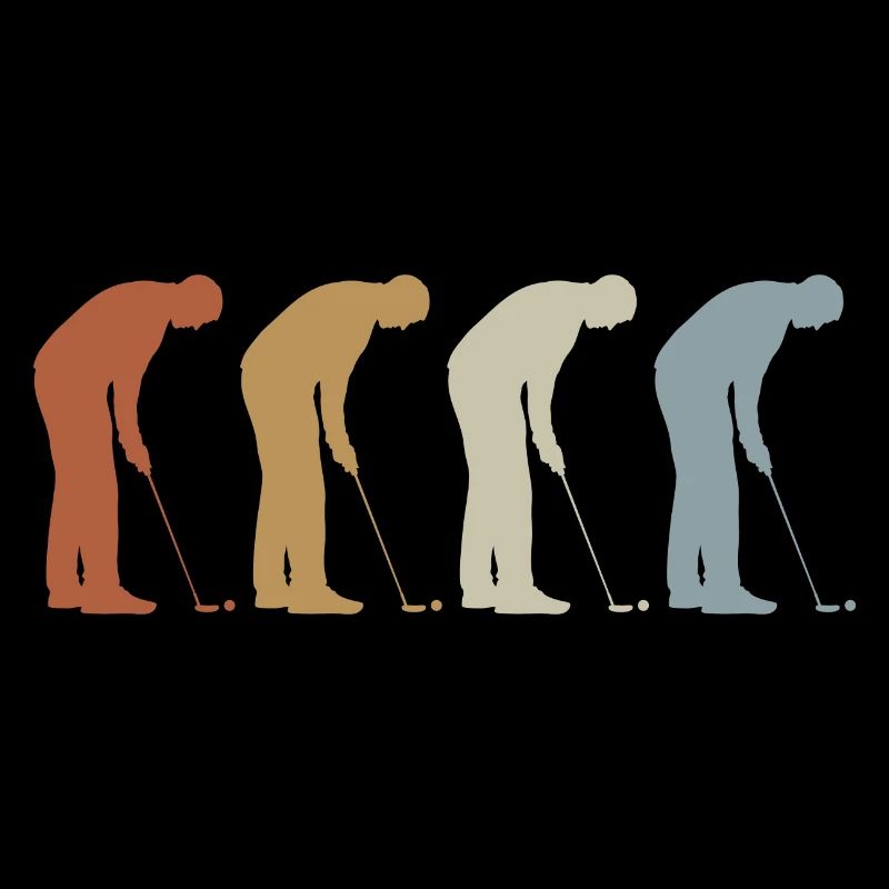Minigolf Retro - Vintage - Silhouette