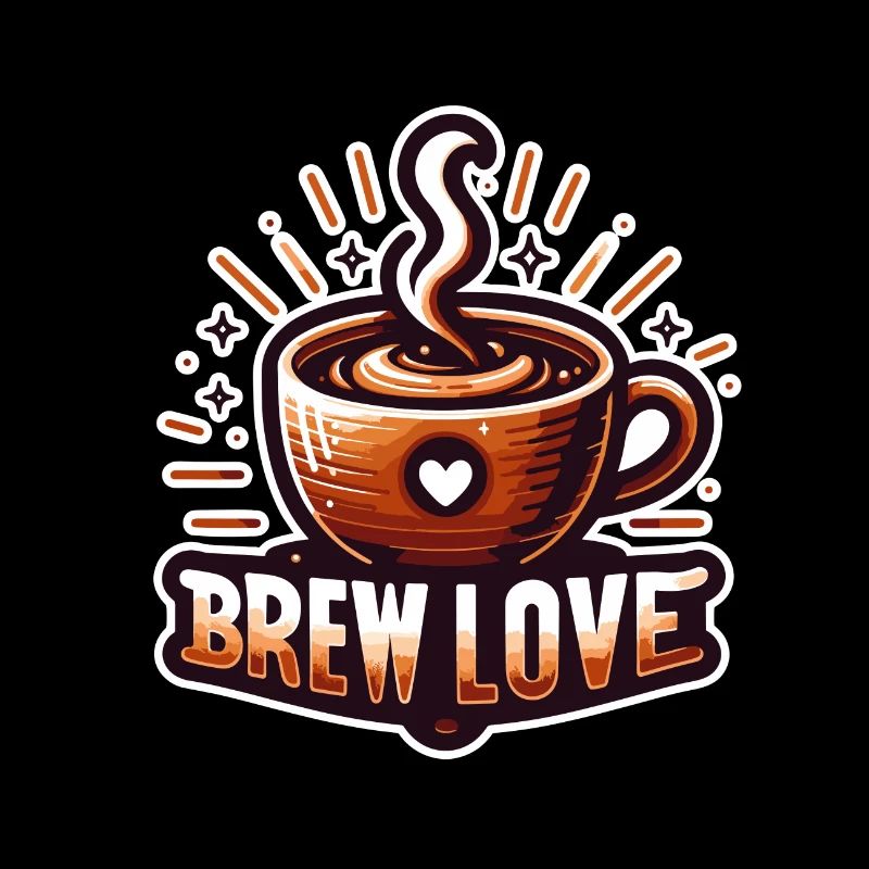 Brew Love - Coffee Cup Illustration