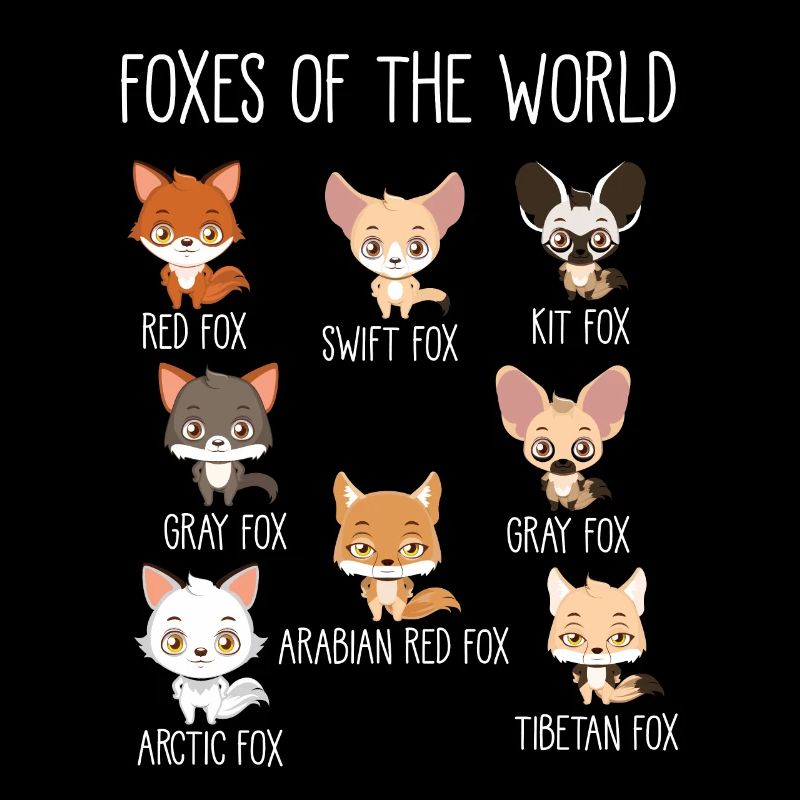 Foxes of the World Gift for fox lovers