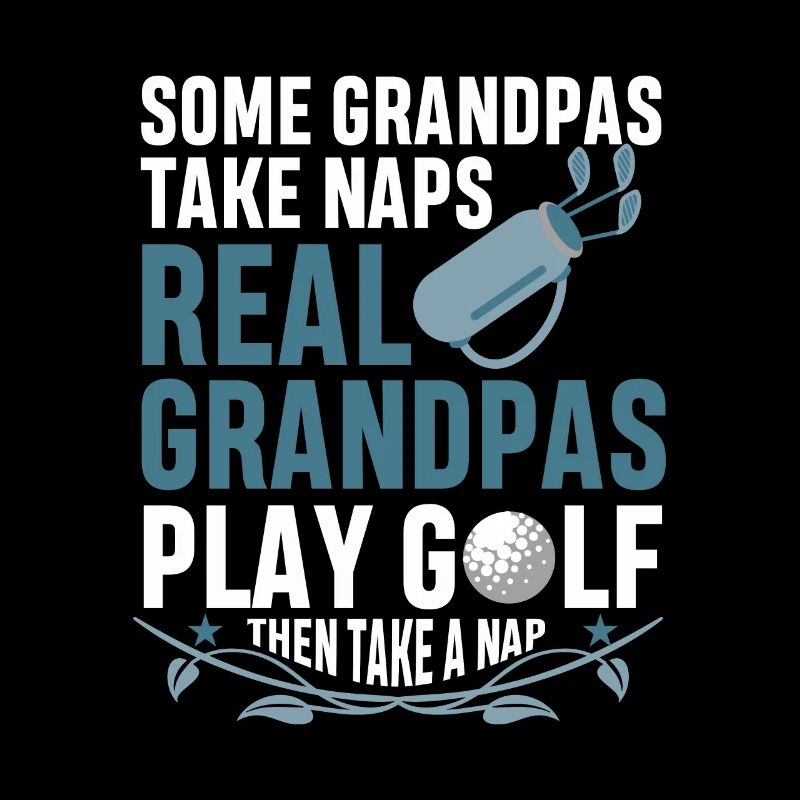 Golfer Opa Golf dann Nickerchen Schlafen