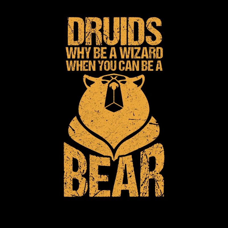 D20 Druids RPG Bear Gaming Gift