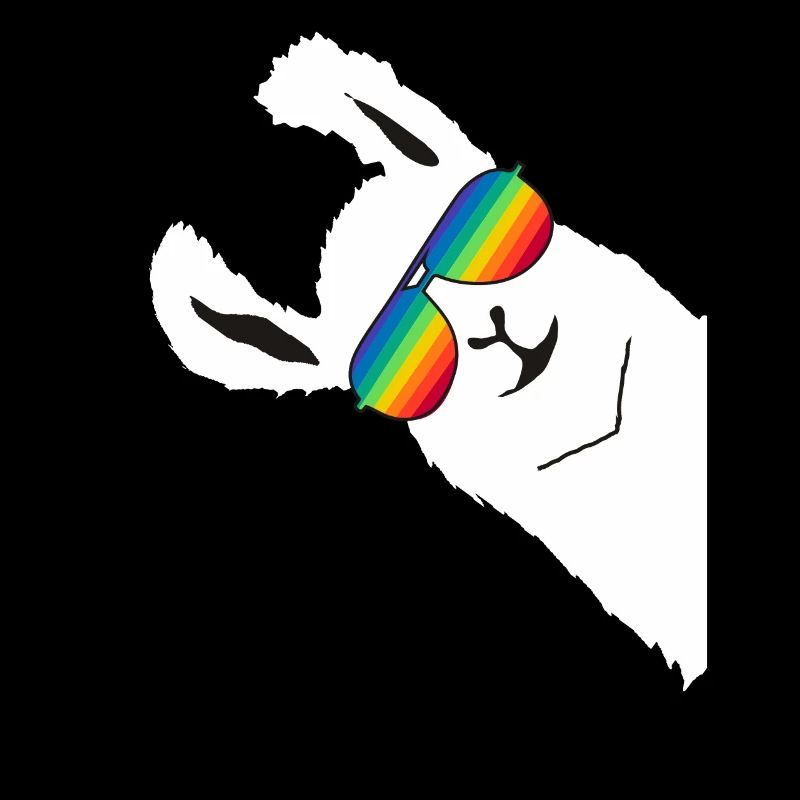 Llama Alpaca WHITE RAINBOW PILLAR