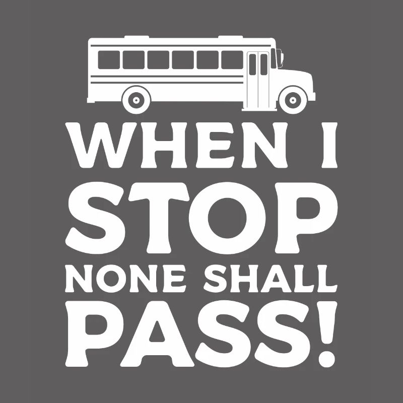 When I Stop None Shall Pass School Bus Driver Back