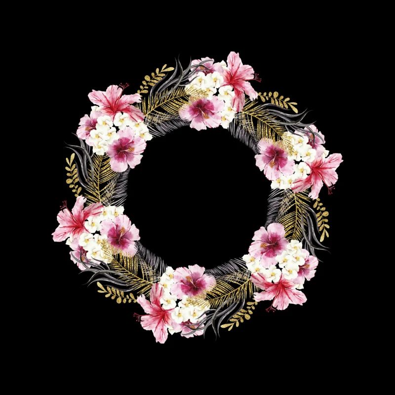 Couronne de fleurs fleurs fleurs colorée été