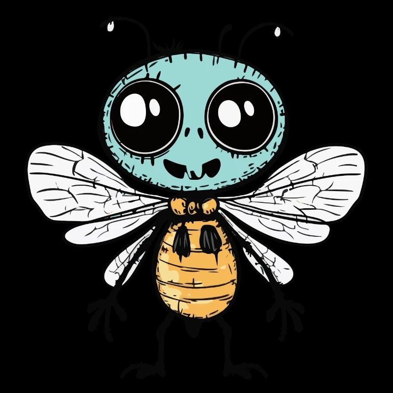 Libellule Halloween Drôle Zombie