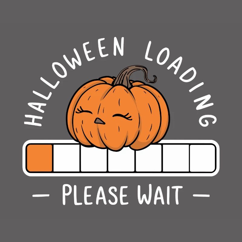 Kürbis Spruch Halloween Loading Please Wait