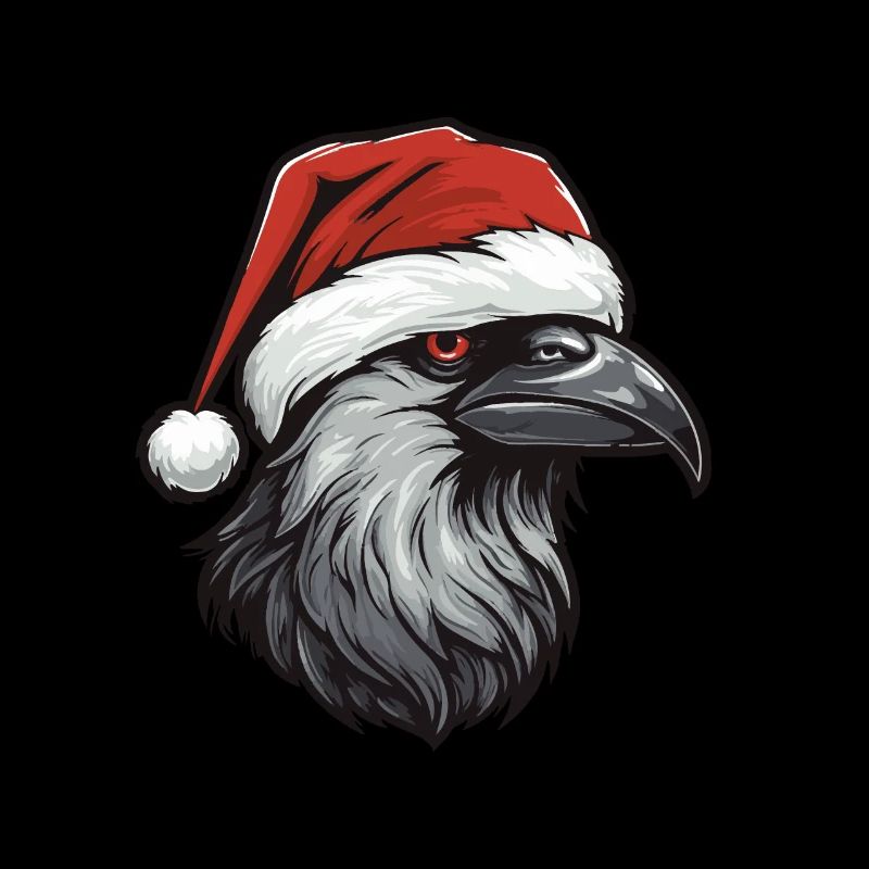 Krähe Rabe Weihnachten Tier Kopf
