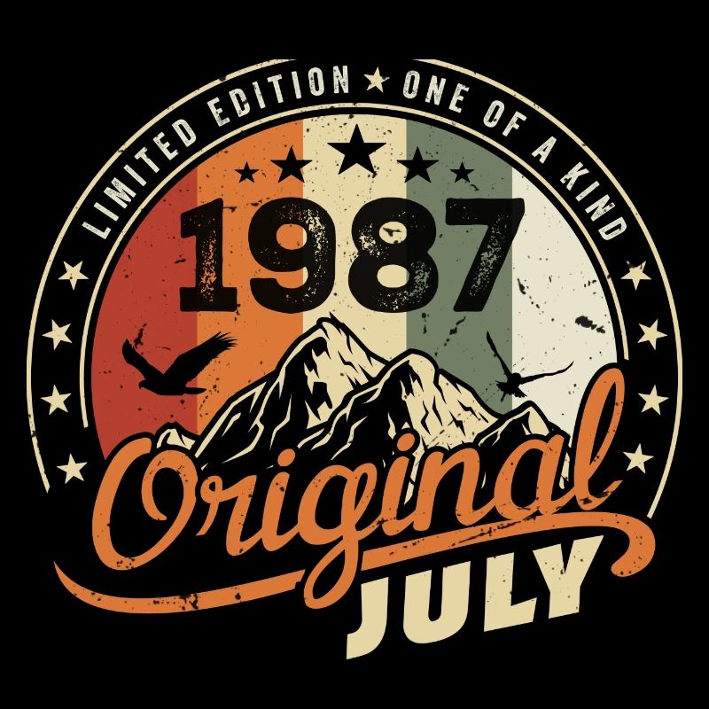 1987 Juli 1987 Shirt Geburtstag 1987 Geschenk
