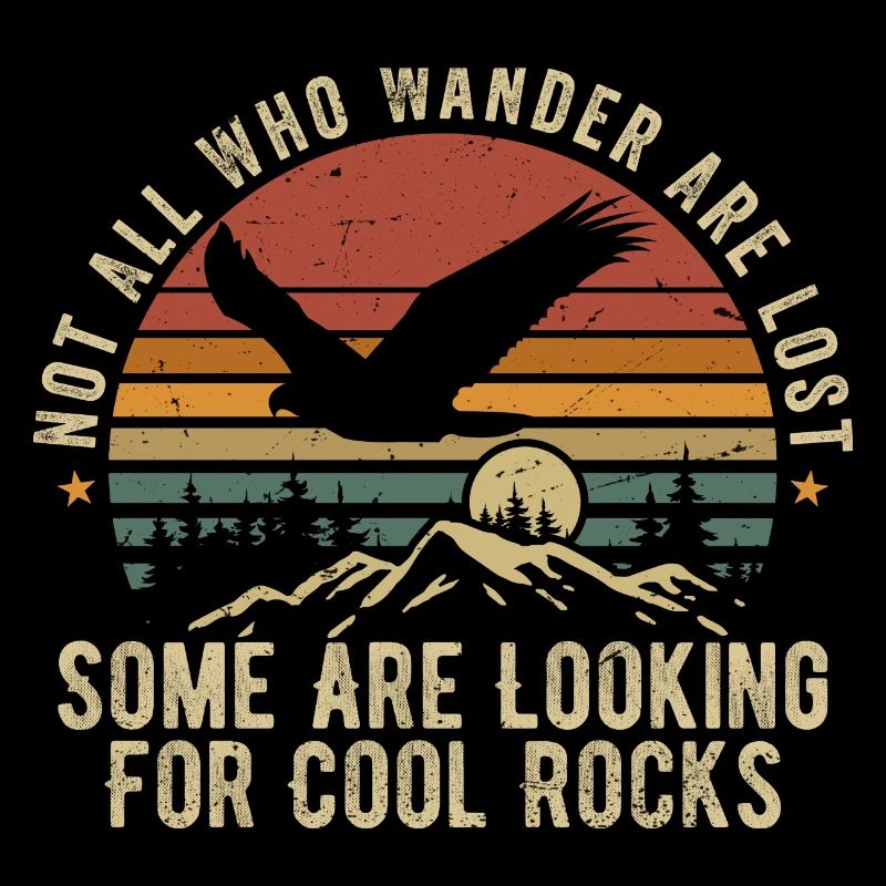 Not All Who Wander Are Lost - Cool Rocks Design
