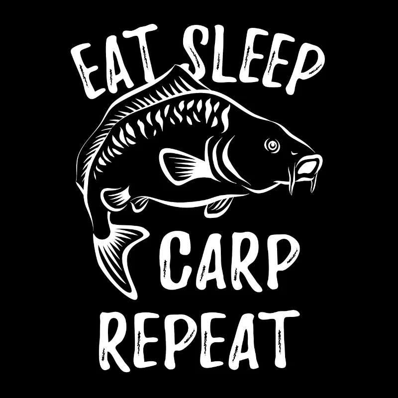 Eat Sleep Carp Repeat - Angler Karpfen Spruch