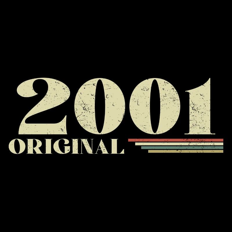 Original 2001 Vintage 2001 Retro Anniversary 2001