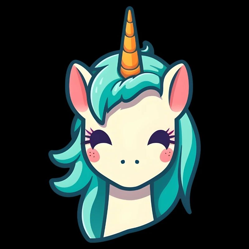 Niedliches Einhorn in Blau | Einhorn