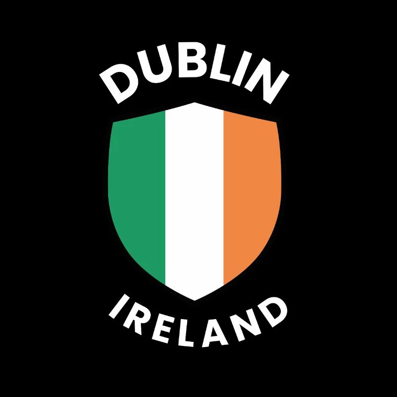 Dubliner Schild mit den Farben Irlands