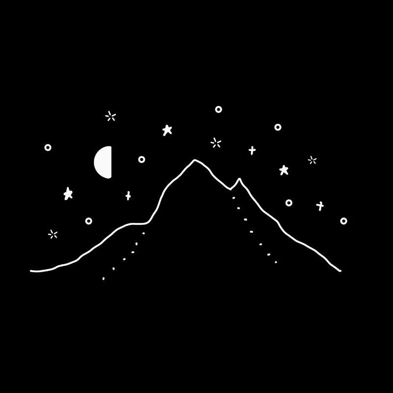 Montagnes Lune Étoiles
