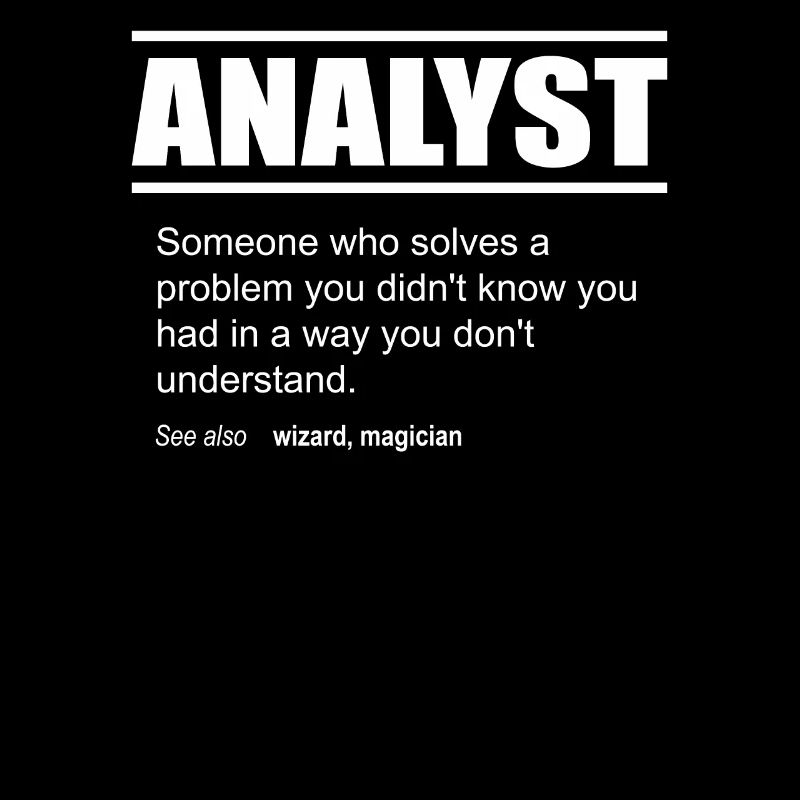 Funny Description Tshirt Analyst Edition